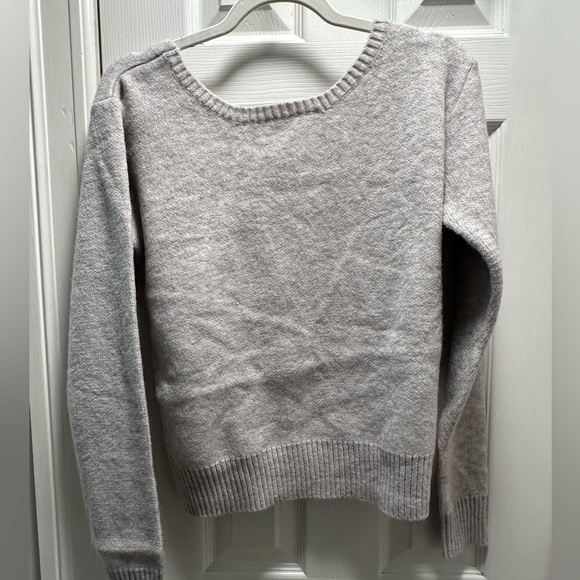 COPY - Sew in Love Small Gray Criss Cross Sweater NWOT - Picture 1 of 4